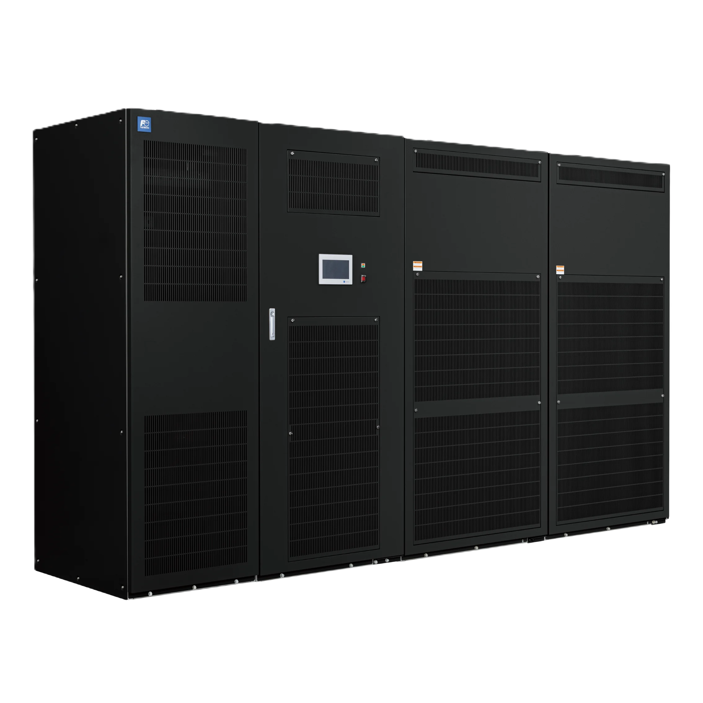 Front view of the Fuji Electric UPS7500WX high-capacity modular UPS system for data centers.